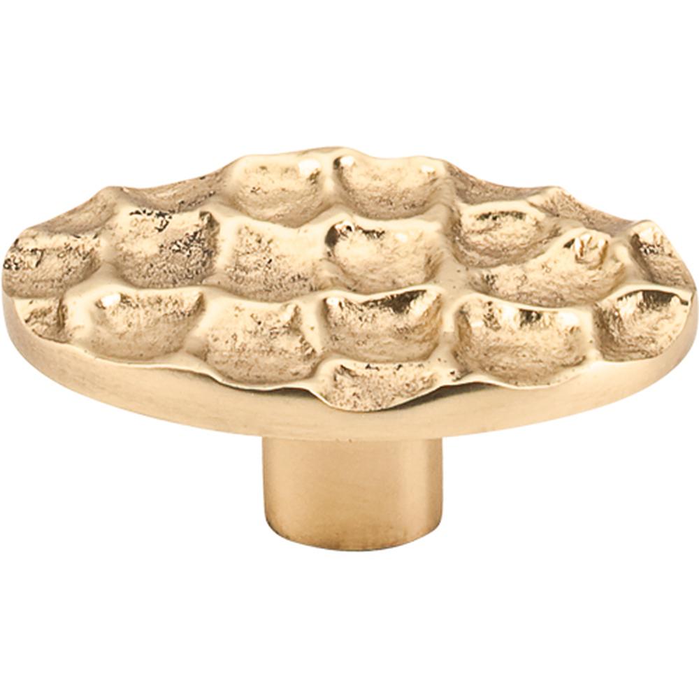 Top Knobs TK299BR Cobblestone Oval Knob Large 2 5/8" - Brass