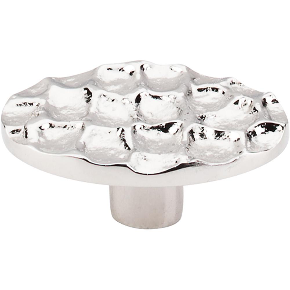 Top Knobs TK299PN Cobblestone Oval Knob Large 2 5/8" - Polished Nickel