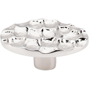Top Knobs TK299PN Cobblestone Oval Knob Large 2 5/8" - Polished Nickel