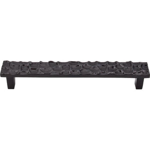 Top Knobs TK306CB Cobblestone Pull 6 5/16" - Coal Black