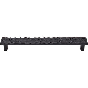 Top Knobs TK307CB Cobblestone Pull 7 9/16" - Coal Black