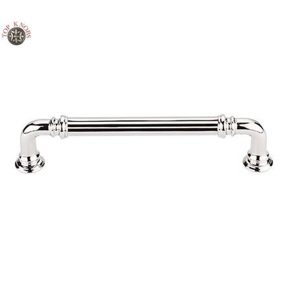 Top Knobs TK323 Reeded Pull 5" - Polished Nickel