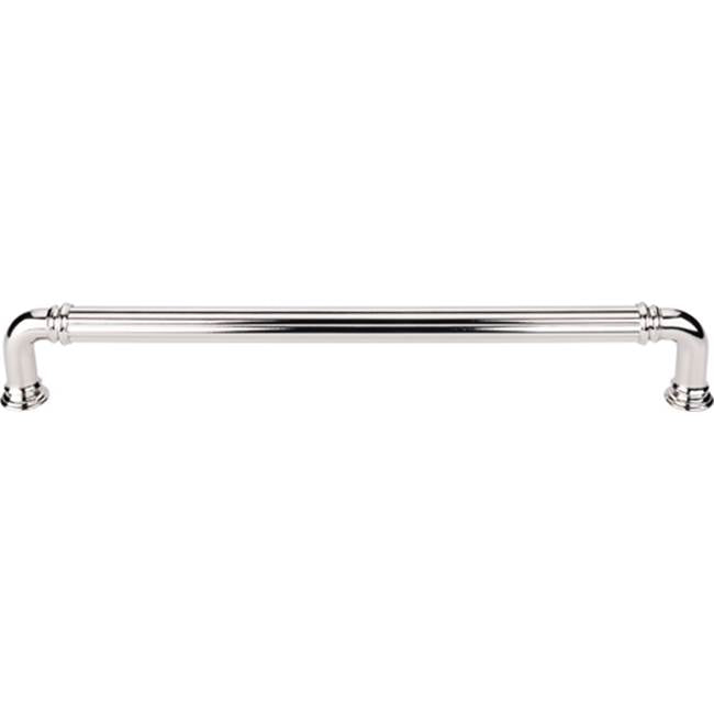 Top Knobs TK327 Reeded Appliance Pull 12 Inch (c-c) - Polished Nickel