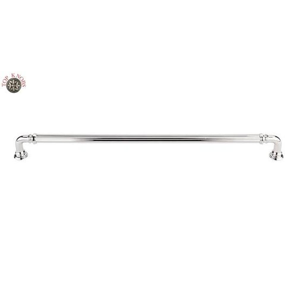 Top Knobs TK328 Reeded Appliance Pull 18" - Polished Nickel