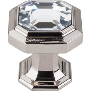 Top Knobs TK390 Crystal Emerald Knob 1 1/8 Inch - Polished Nickel