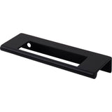 Top Knobs TK520 Europa Cut Out Tab Pull 3 3/4 Inch (c-c) - Flat Black