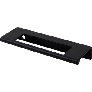 Top Knobs TK520 Europa Cut Out Tab Pull 3 3/4 Inch (c-c) - Flat Black