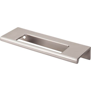 Top Knobs TK520 Europa Cut Out Tab Pull 3 3/4 Inch (c-c) - Brushed Satin Nickel