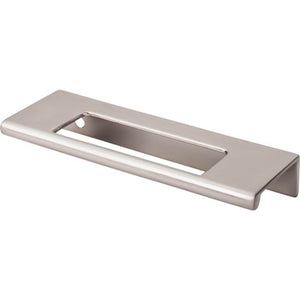 Top Knobs TK520 Europa Cut Out Tab Pull 3 3/4 Inch (c-c) - Brushed Satin Nickel