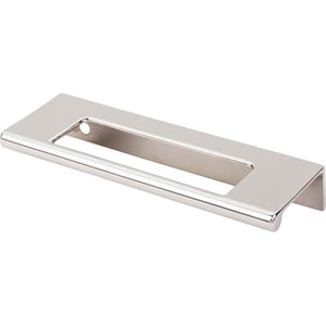 Top Knobs TK520 Europa Cut Out Tab Pull 3 3/4 Inch (c-c) - Polished Nickel