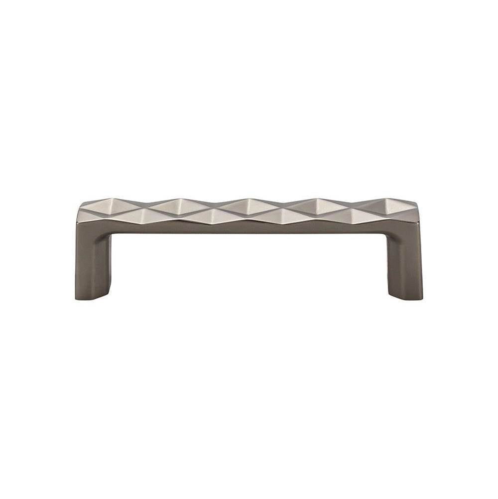 Top Knobs TK561 Quilted Pull 3 3/4 Inch (c-c) - Ash Gray