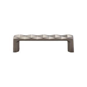 Top Knobs TK561 Quilted Pull 3 3/4 Inch (c-c) - Ash Gray