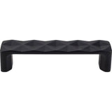 Top Knobs TK561 Quilted Pull 3 3/4 Inch (c-c) - Flat Black