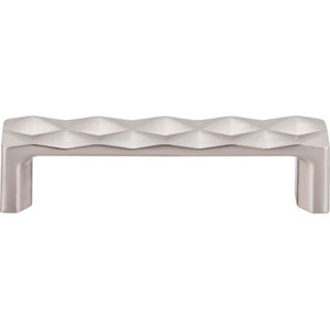 Top Knobs TK561 Quilted Pull 3 3/4 Inch (c-c) - Brushed Satin Nickel