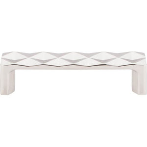 Top Knobs TK561 Quilted Pull 3 3/4 Inch (c-c) - Polished Nickel