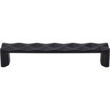Top Knobs TK562 Quilted Pull 5 1/16 Inch (c-c) - Flat Black