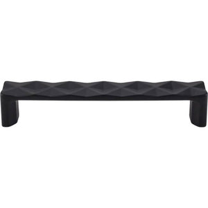 Top Knobs TK562 Quilted Pull 5 1/16 Inch (c-c) - Flat Black