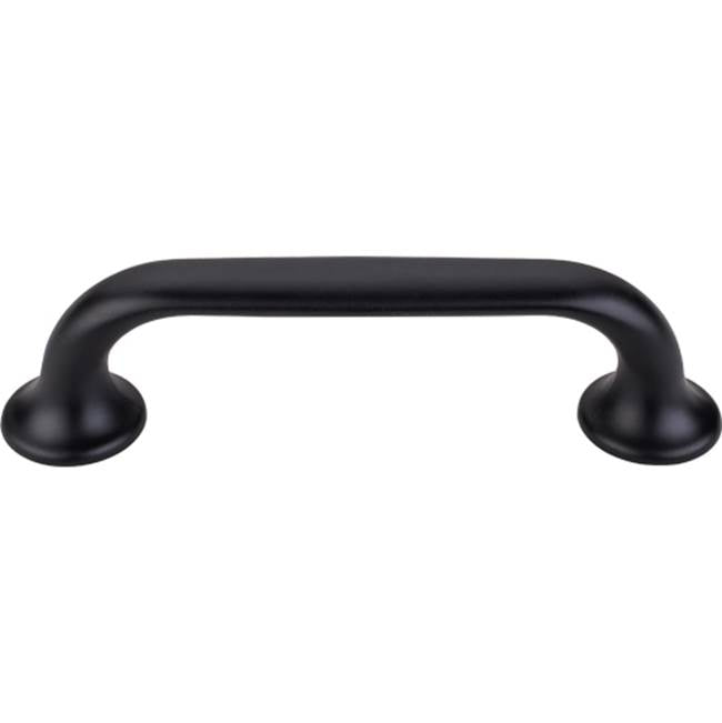 Top Knobs TK593 Oculus Oval Pull 3 3/4 Inch (c-c) - Flat Black