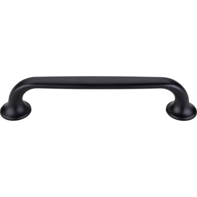 Top Knobs TK594 Oculus Oval Pull 5 1/16 Inch (c-c) - Flat Black