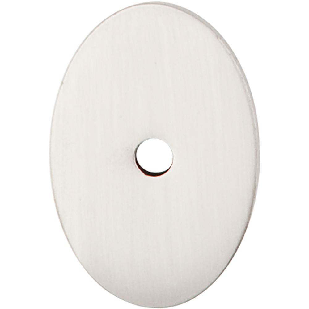 Top Knobs TK60 Oval Backplate Medium 1 1/2" - Brushed Satin Nickel