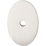 Top Knobs TK60 Oval Backplate Medium 1 1/2" - Brushed Satin Nickel
