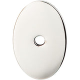Top Knobs TK60 Oval Backplate Medium 1 1/2" - Polished Nickel