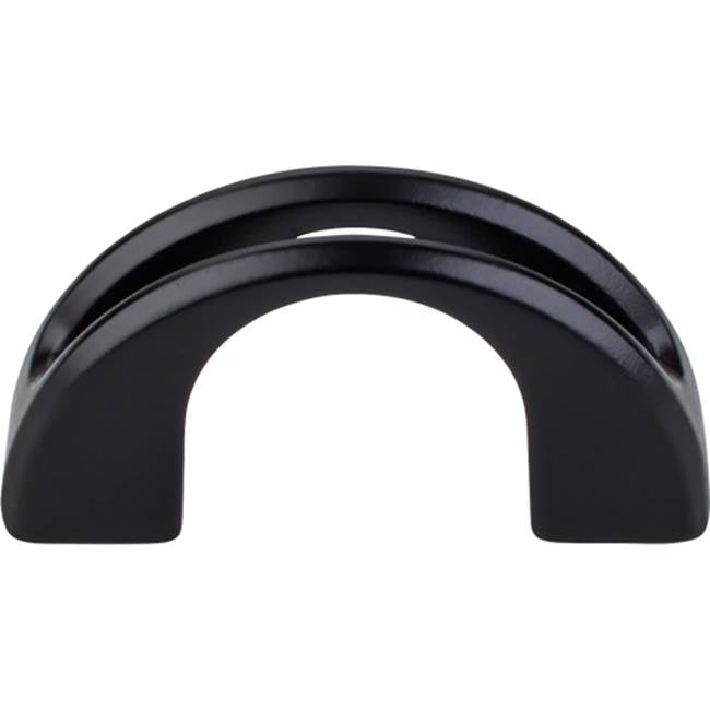 Top Knobs TK617 Tango U Finger Pull 1 1/4 Inch (c-c) - Flat Black