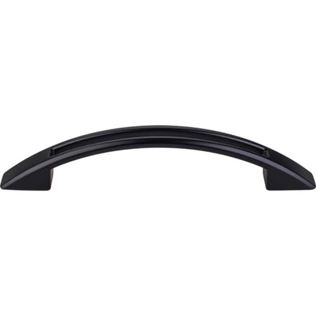 Top Knobs TK618 Tango Cut Out Pull 3 3/4 Inch (c-c) - Flat Black