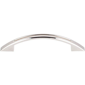 Top Knobs TK618 Tango Cut Out Pull 3 3/4 Inch (c-c) - Polished Nickel