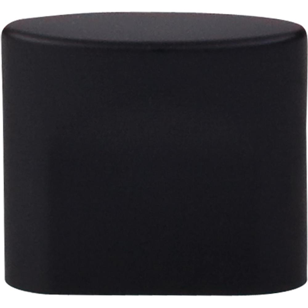 Top Knobs TK73 Oval Slot Knob Small 3/4" - Flat Black