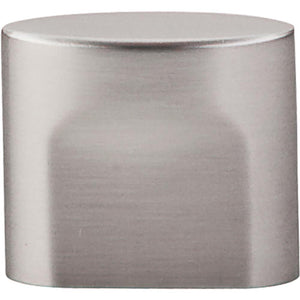 Top Knobs TK73 Oval Slot Knob Small 3/4" - Brushed Satin Nickel