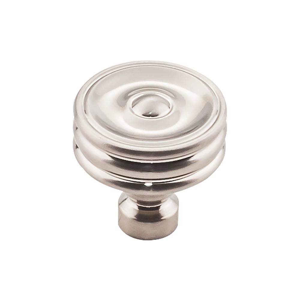 Top Knobs TK881 Brixton Ridged Knob 1 1/4 Inch - Brushed Satin Nickel