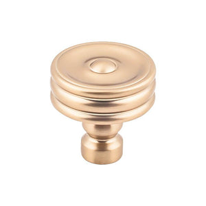 Top Knobs TK881 Brixton Ridged Knob 1 1/4 Inch - Honey Bronze