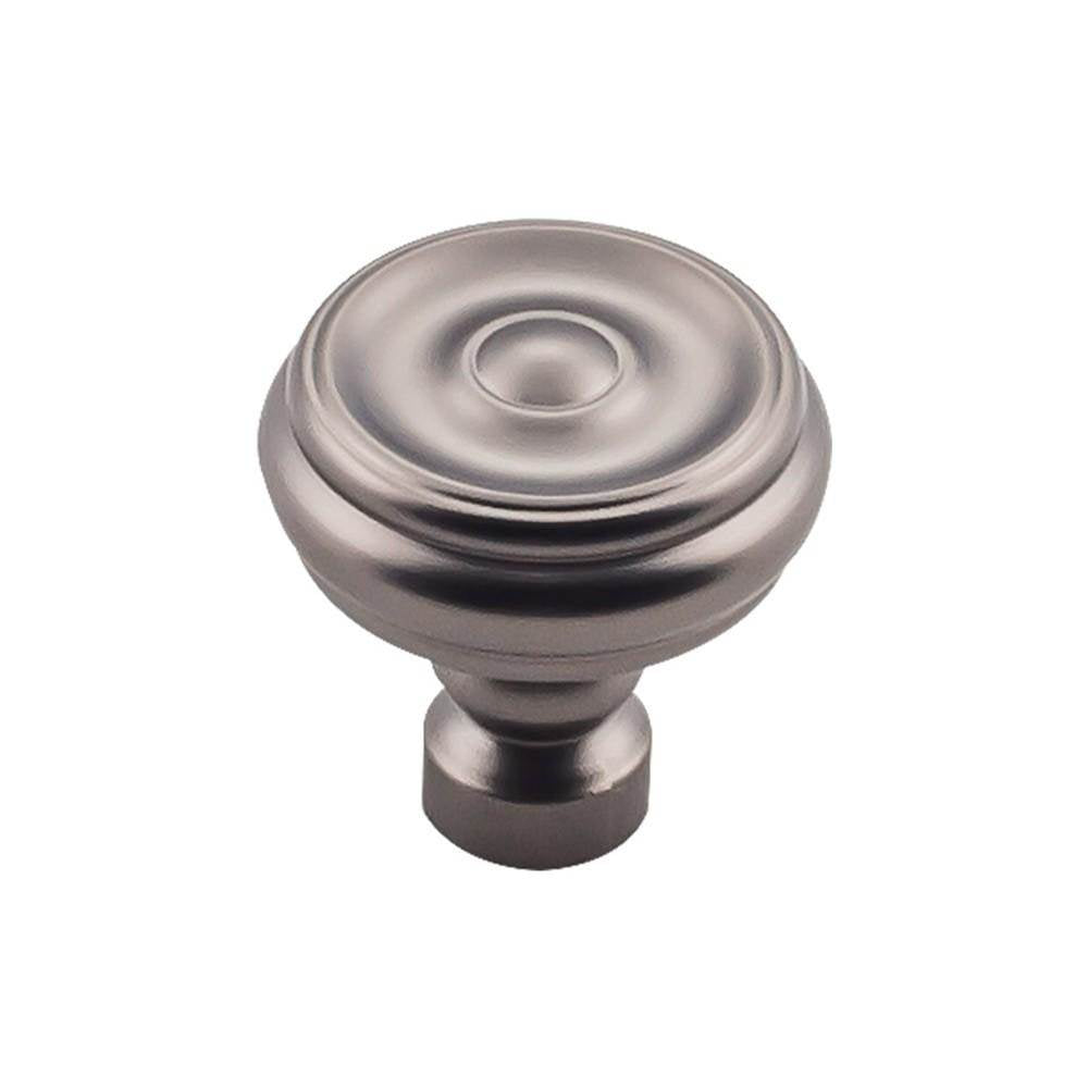 Top Knobs TK882 Brixton Button Knob 1 1/4 Inch - Ash Gray