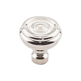 Top Knobs TK882 Brixton Button Knob 1 1/4 Inch - Polished Nickel