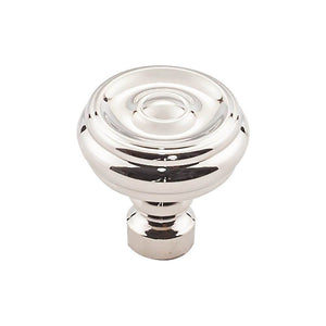 Top Knobs TK882 Brixton Button Knob 1 1/4 Inch - Polished Nickel