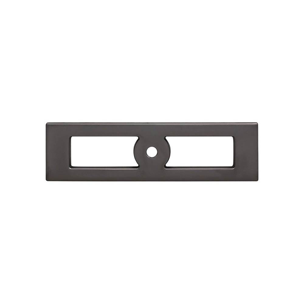 Top Knobs TK922 Hollin Knob Backplate 3 3/4 Inch - Ash Gray