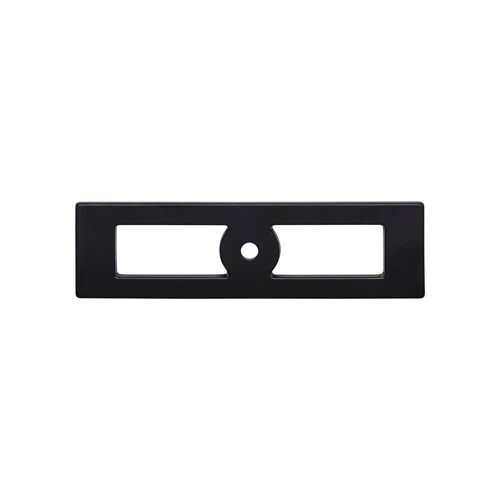 Top Knobs TK922 Hollin Knob Backplate 3 3/4 Inch - Flat Black
