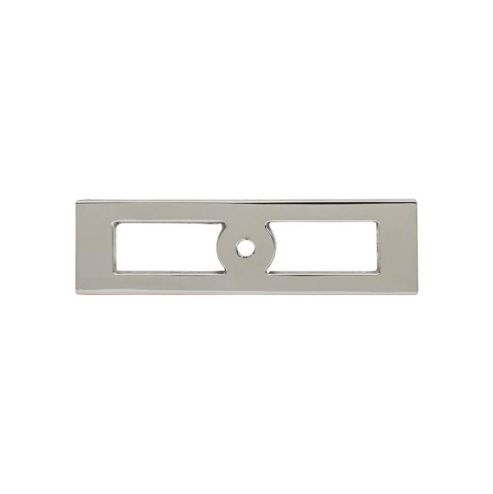 Top Knobs TK922 Hollin Knob Backplate 3 3/4 Inch - Polished Nickel