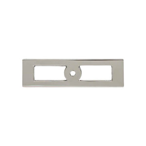 Top Knobs TK922 Hollin Knob Backplate 3 3/4 Inch - Polished Nickel