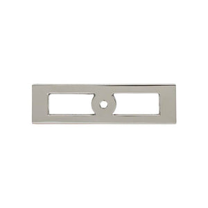 Top Knobs TK922 Hollin Knob Backplate 3 3/4 Inch - Polished Nickel