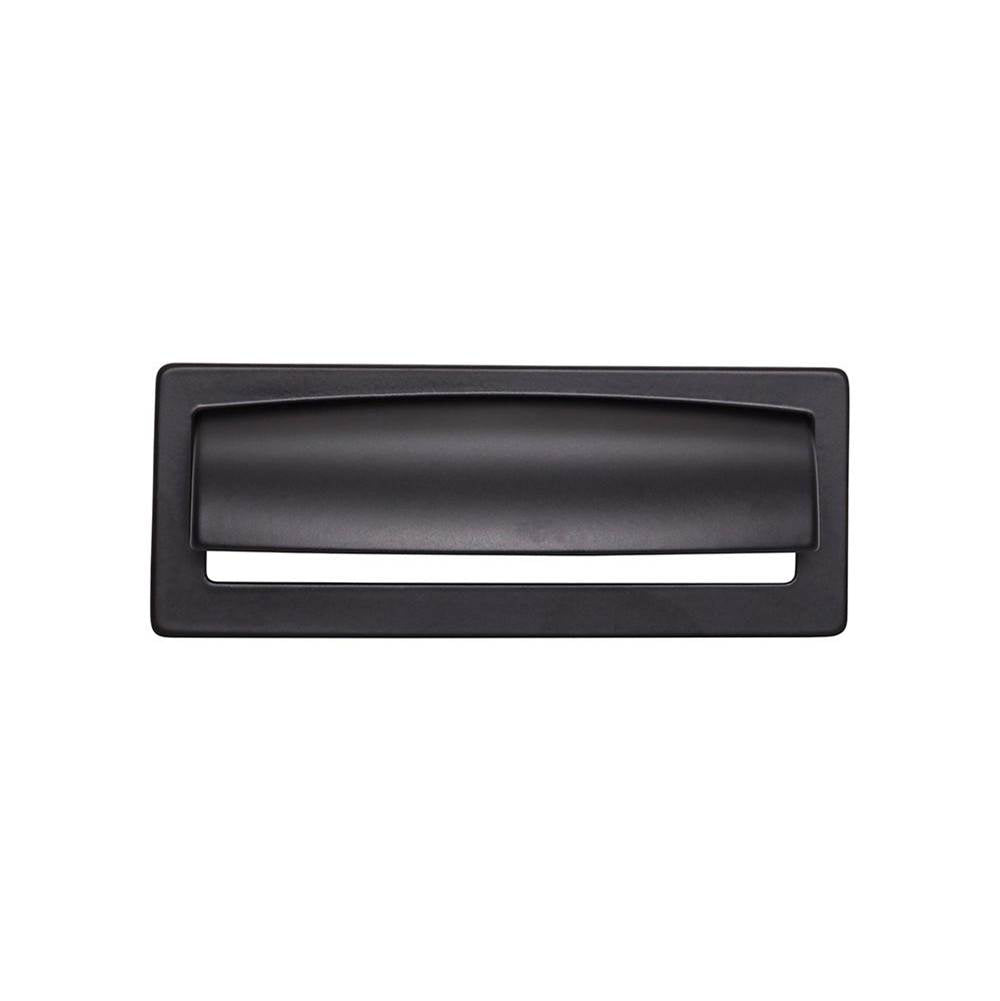 Top Knobs TK937 Hollin Cup Pull 3 3/4 Inch (c-c) - Flat Black