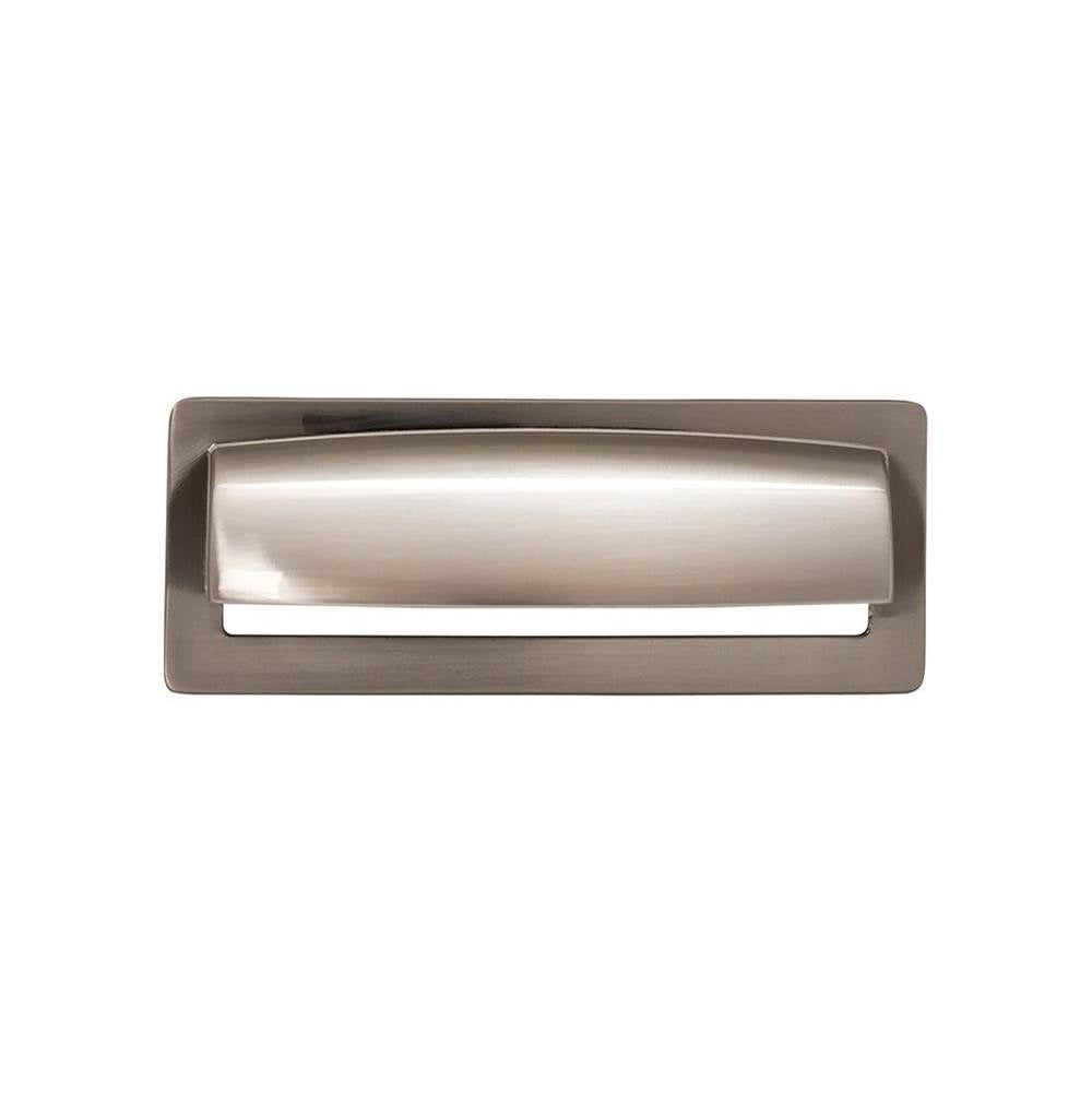 Top Knobs TK937 Hollin Cup Pull 3 3/4 Inch (c-c) - Brushed Satin Nickel