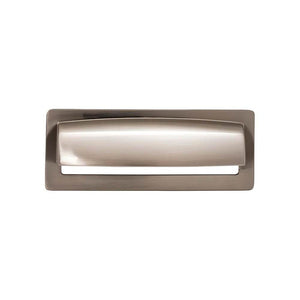 Top Knobs TK937 Hollin Cup Pull 3 3/4 Inch (c-c) - Brushed Satin Nickel