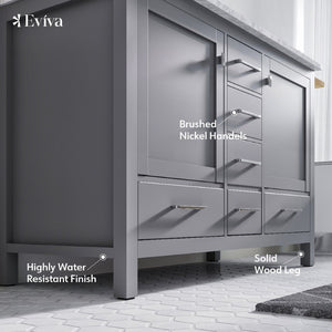 Eviva Aberdeen 48 Gray Bathroom Vanity