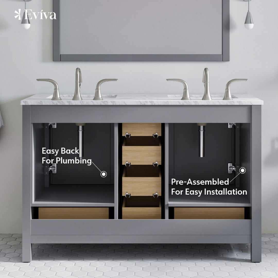 Eviva Aberdeen 48 Gray Bathroom Vanity