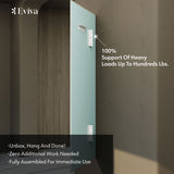 Eviva Sax 72" x 30" Rectangular Brushed Nickel Metal Framed Mirror
