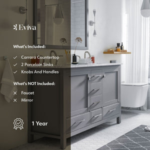 Eviva Aberdeen 48 Gray Bathroom Vanity