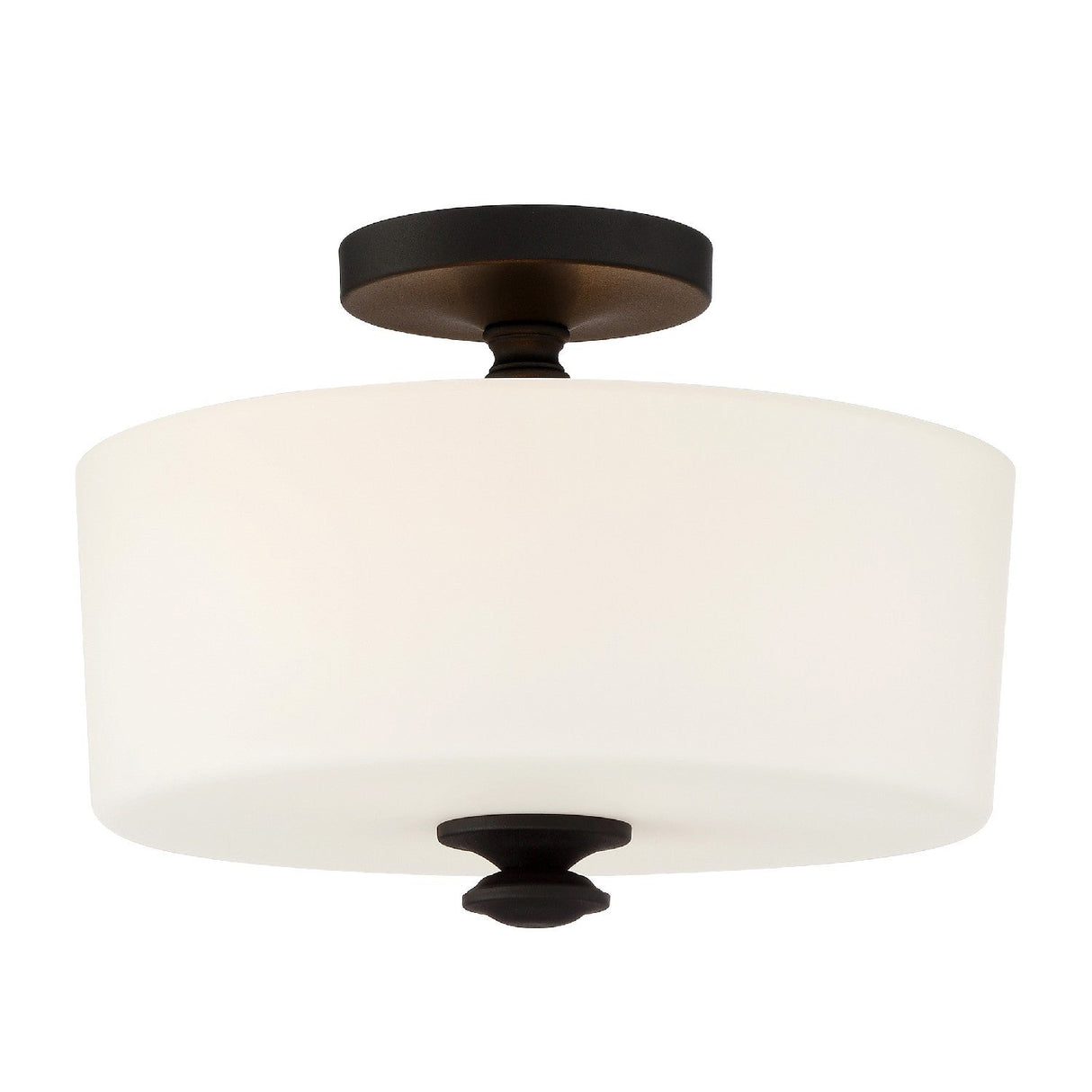 Travis 2 Light Black Forged Semi Flush Mount TRA-A3302-BF