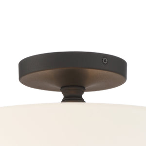 Travis 2 Light Black Forged Semi Flush Mount TRA-A3302-BF